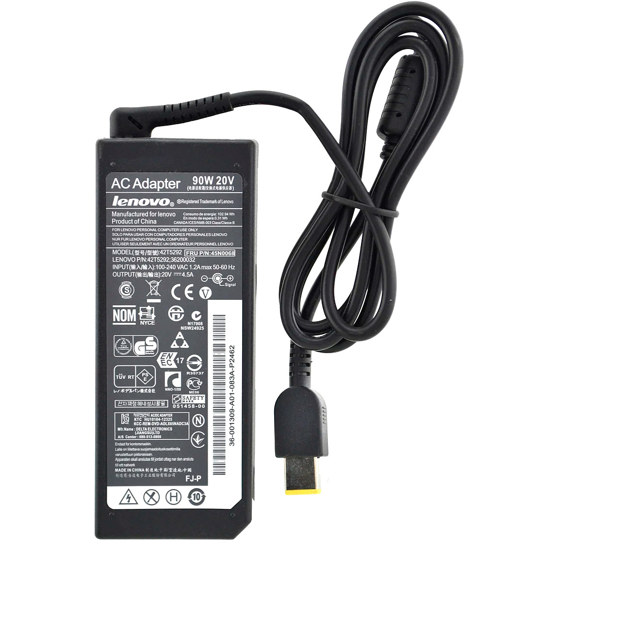 Блок Живлення для ноутбука Lenovo (20V 4.5A 90W) прямокутний штекер Z710