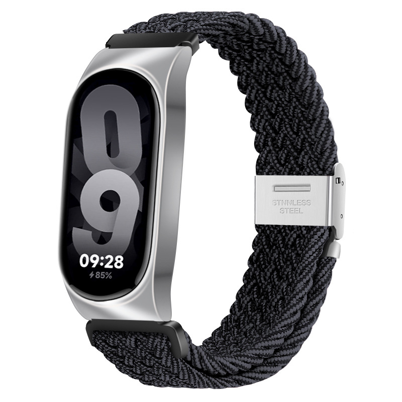Ремінець для Mi Band 8/9 тканинний (Gray+Silver)