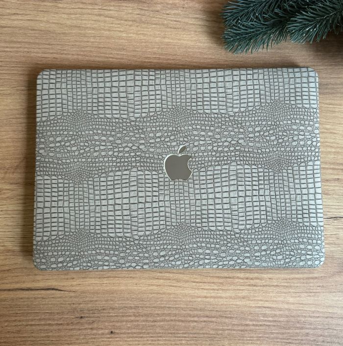 Чохол накладка на MacBook Pro 13  M1/M2/M3 ШКІРЯНИЙ (Айворі)