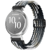 Ремінець для смарт-годинника Garmin Lily 2 (14 мм) з плетеного нейлону (Black / Gray)