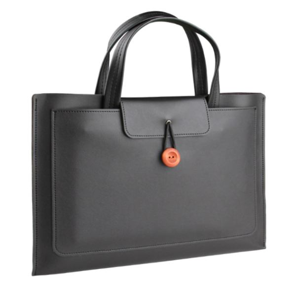 Сумка-чохол для ноутбука 15.6"/16" PU шкіра (Чорна)