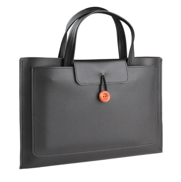 Сумка-чохол для ноутбука 15.6"/16" PU шкіра (Чорна)