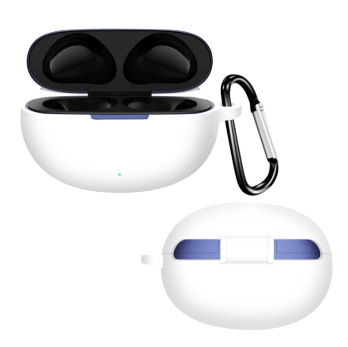 Силіконовий чохол для realme Buds Air 6 Pro (з карабіном) (White)