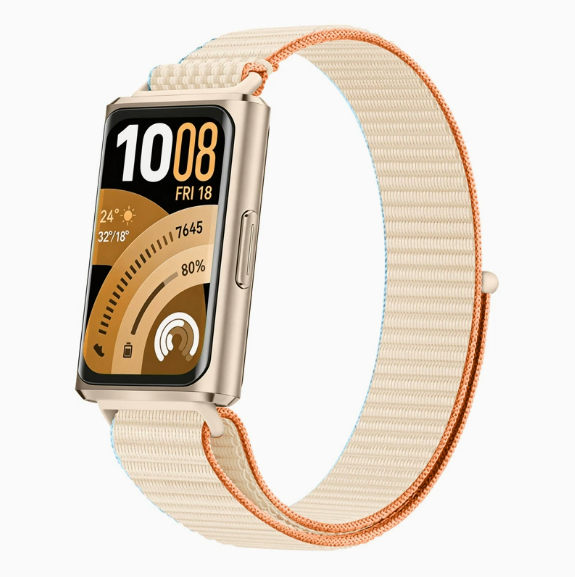 Петля-ремінець з нейлону для Huawei Band 11 / 11 Pro • М’який • Регульований • Липучка (білий/різнокольоровий)