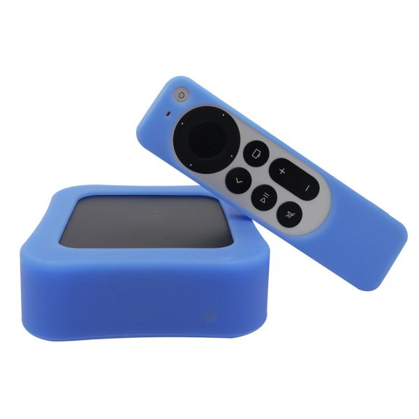 Силіконовий набір чохлів для Apple TV 4K 2022 / 3-го покоління (Apple TV 7) (Blue)
