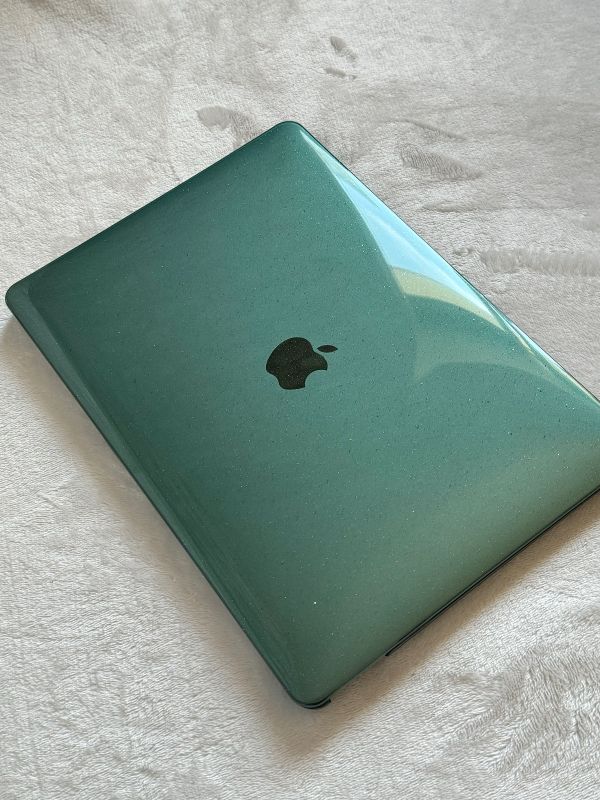 Чохол для MacBook Air 13" (2018 - 2020 | M1 | A1932 | A2337) з блискітками (Изумрудный)