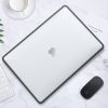 Пластикова накладка c силіконовим бампером для Macbook Pro 13,3" A1989, A2159, A2251, A2289, A2338,  (Прозрачный + черный бампер)