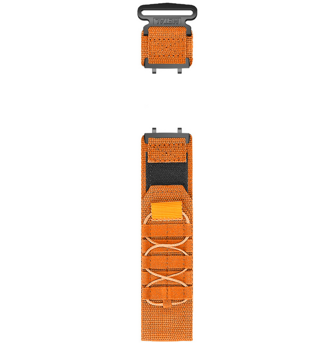 Тактичний нейлоновий ремінець для Amazfit T-Rex 3 (22 мм) з липучкою MOLLE (Помаранчевий)