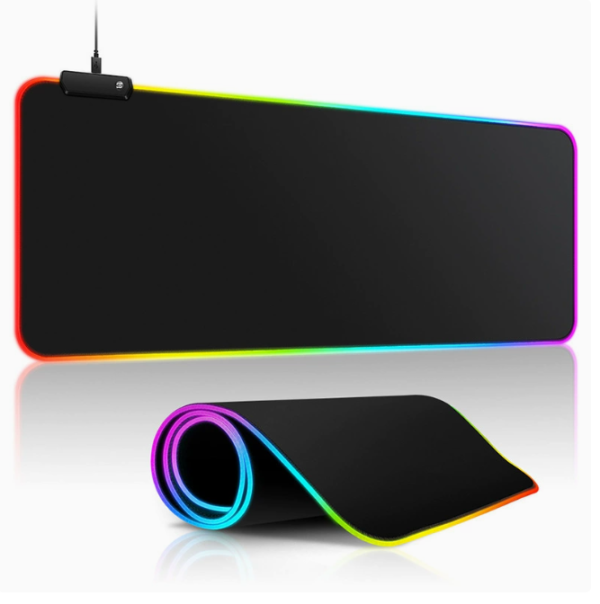 LED килимок для мишки Чорний 80х30см.