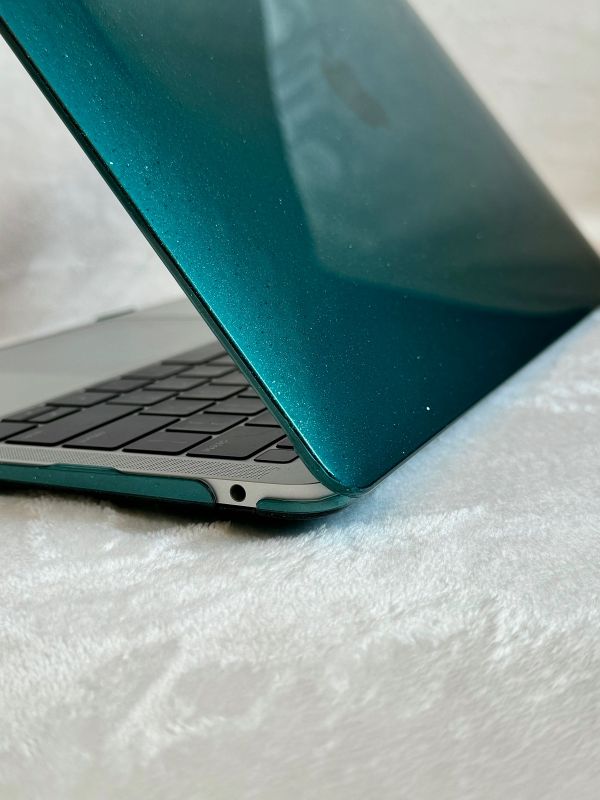 Чохол для MacBook Air 13" (2018 - 2020 | M1 | A1932 | A2337) з блискітками (Малахитовый)