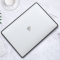 Пластикова накладка c силіконовим бампером для Macbook Pro 14" A2442, A2779 (Прозрачный + черный бампер)