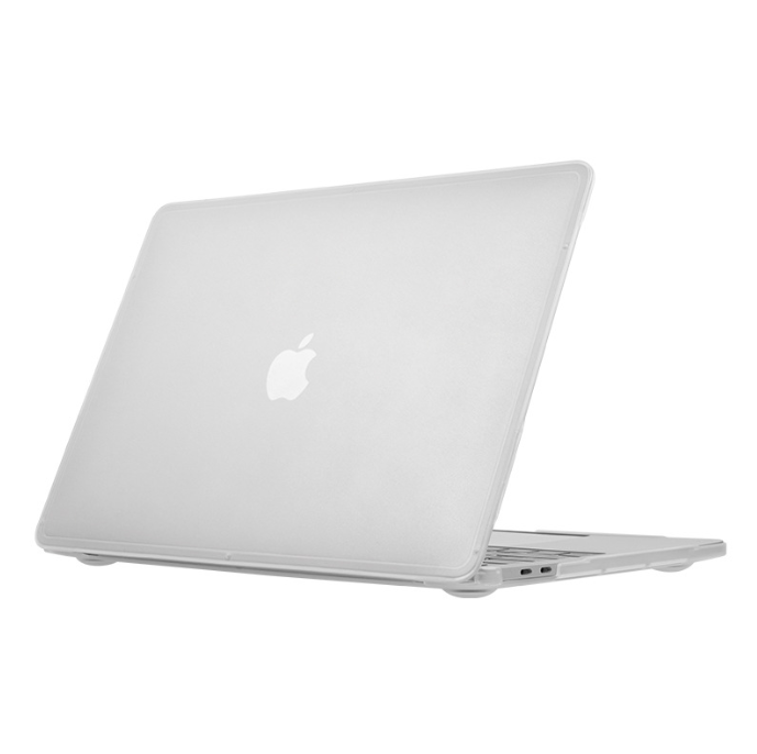 Пластикова накладка c силіконовим бампером для Macbook Pro 14" A2442, A2779 (Прозрачный + Прозрачный Бампер)