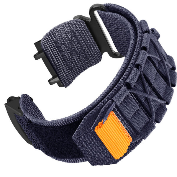 Тактичний нейлоновий ремінець для Amazfit T-Rex 3 (22 мм) з липучкою MOLLE (Синій)