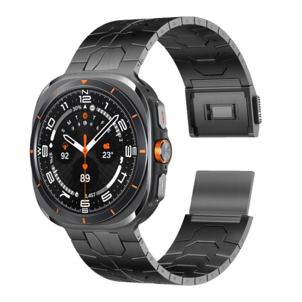 Металевий ремінець для Samsung Galaxy Watch 7 Ultra 47mm з магнітною застібкою (Чорний)