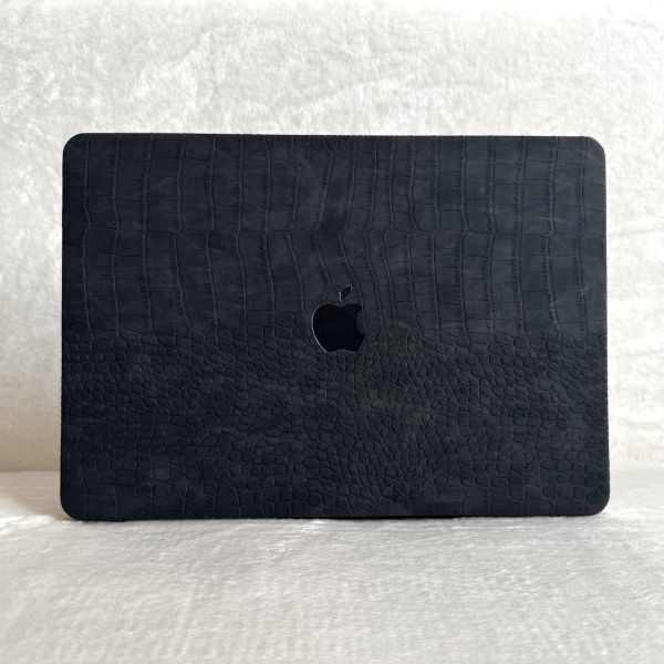 Чохол накладка з еко шкіри на MacBook Air 15 (A2941) (Чорний)