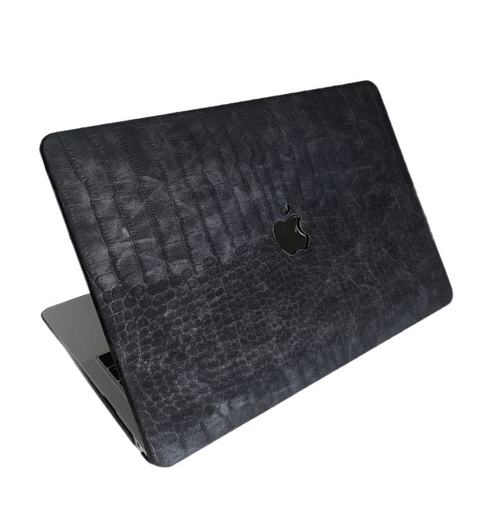 Чохол накладка з еко шкіри на MacBook Air 15 (A2941) (Чорний)