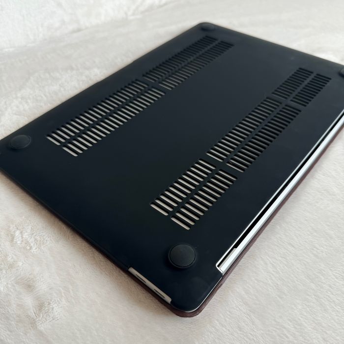 Чохол накладка з еко шкіри на MacBook Air 15 (A2941) (Чорний)