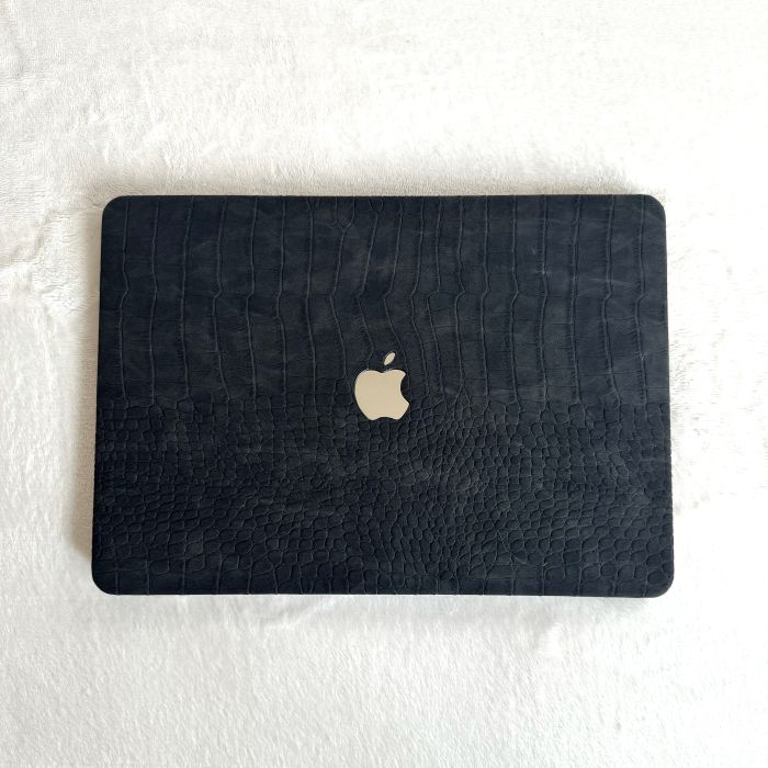 Чохол накладка з еко шкіри на MacBook Air 15 (A2941) (Чорний)