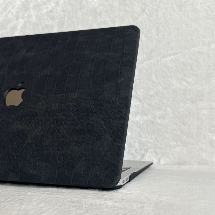 Чохол накладка з еко шкіри на MacBook Air 15 (A2941) (Чорний)