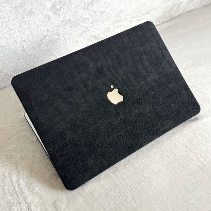 Чохол накладка з еко шкіри на MacBook Air 15 (A2941) (Чорний)