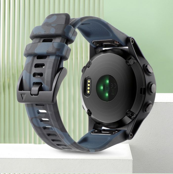 Силіконовий ремінець для Garmin Fenix 7X / 6X / 5X (22 мм) (темно-синій (графітовий))
