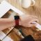 Шкіряний ремінець BlackPink з Плетенням для Apple Watch, Чорний