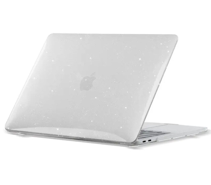 Чохол для MacBook PRO 13" (2018 - 2020) з блискітками (Прозорий)