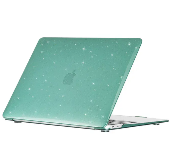 Чохол для MacBook PRO 13" (2018 - 2020) з блискітками (Зеленый)