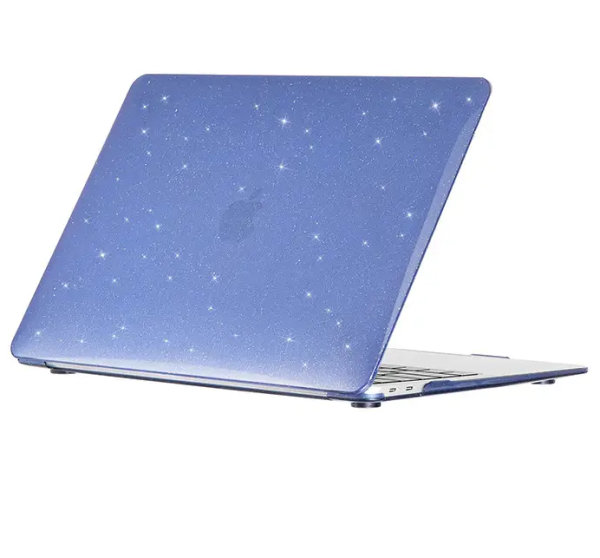 Чохол для MacBook PRO 13" (2018 - 2020) з блискітками (Синий)