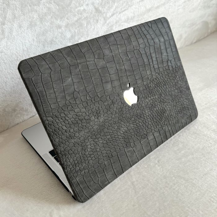 Чохол накладка з еко шкіри на MacBook Air 15 (A2941) (Серый)