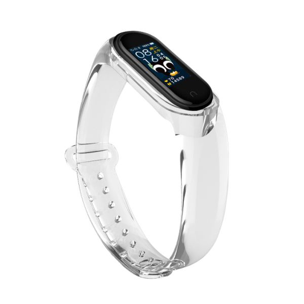 Силиконовый прозрачный ремешок для Xiaomi Mi Band, 5 | 6 | 7