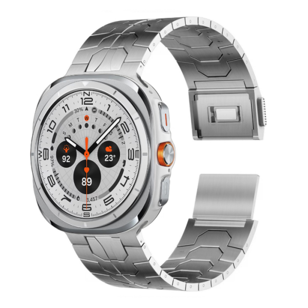 Металевий ремінець для Samsung Galaxy Watch 7 Ultra 47mm з магнітною застібкою (Срібний)