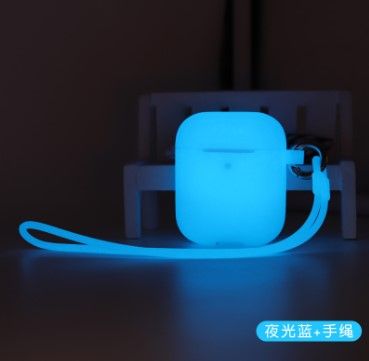 Чехол BlackPink для AirPods Светящийся, Яркий Белый (Синий)