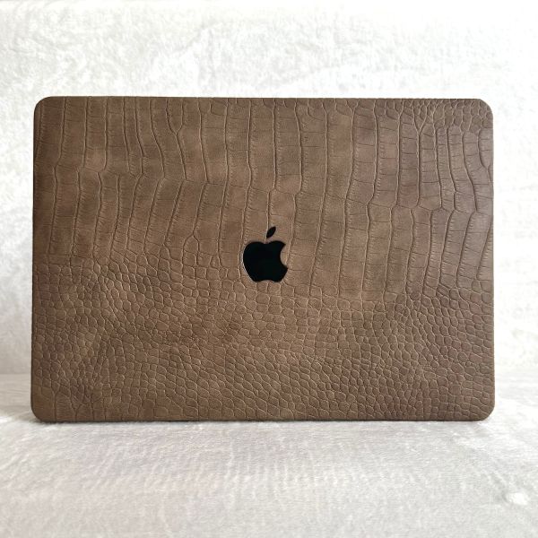 Чохол накладка з еко шкіри на MacBook Air 15 (A2941) (Коричневий)