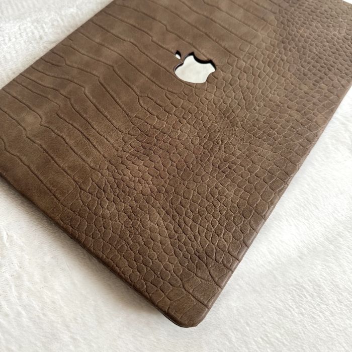 Чохол накладка з еко шкіри на MacBook Air 15 (A2941) (Коричневий)