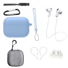 Комплект аксесуарів для AirPods Pro 3 (2025): чохол, фіксатори, шнур (блактиний)