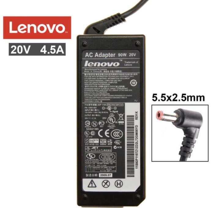 Блок живлення для ноутбука Lenovo (90W 20V 4.5A) 5.5x2.5mm, IdeaPad Y470A