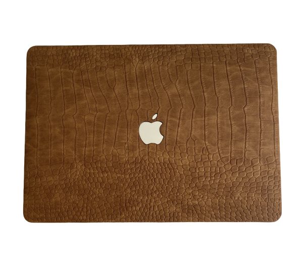 Чохол накладка з еко шкіри на MacBook Air 15 (A2941) (Коричневый, Белый, Синий)