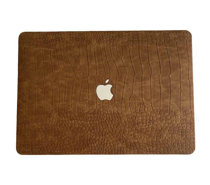 Чохол накладка з еко шкіри на MacBook Air 15 (A2941) (Коричневый, Белый, Синий)