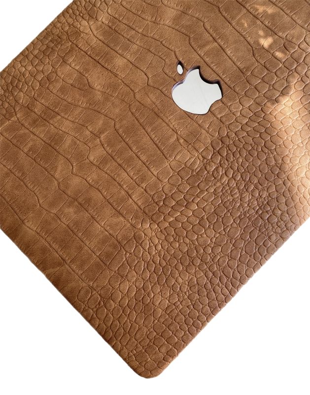 Чохол накладка з еко шкіри на MacBook Air 15 (A2941) (Коричневый, Белый, Синий)