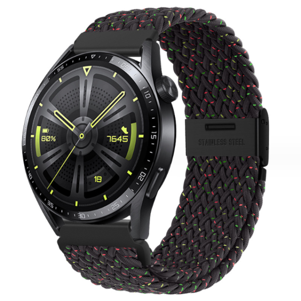 Тканинний монобраслет BPNK для годинника 22 мм. , (Black / Green)