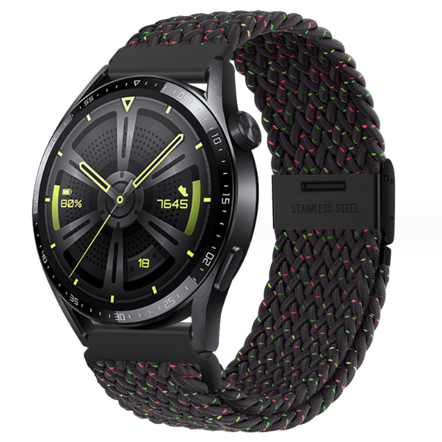 Тканинний монобраслет BPNK для годинника 22 мм. , (Black / Green)