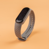 Силиконовый ремешок с имитацией плетения для Mi Band 3 | 4 (Сірий)