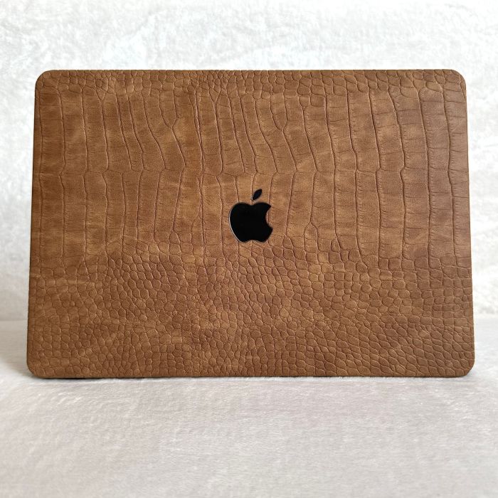 Чохол накладка на MacBook air 13 M1 ( 1932/2337 ) ШКІРЯНИЙ (Гірчичний)