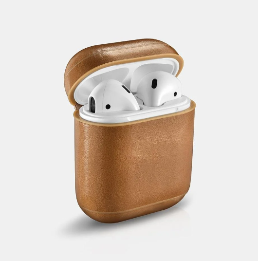 Чохол AirPods iCarer Classic Leather Case , Чорний (Светло Коричневый)