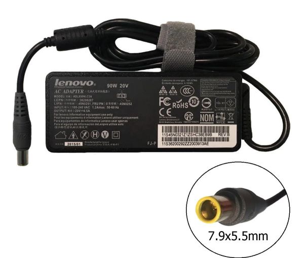 Блок Живлення для ноутбука LENOVO (20V 4.5A 90W) 7.9x5.5 мм, універсальний