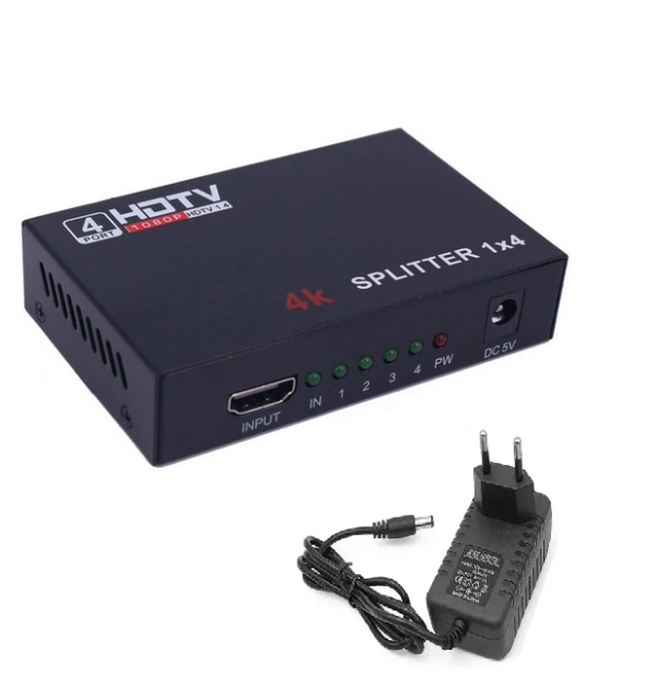 HDMI сплітер 1x4 Relink RL-HSP14-L1 | 4K UHD розділювач сигналу
