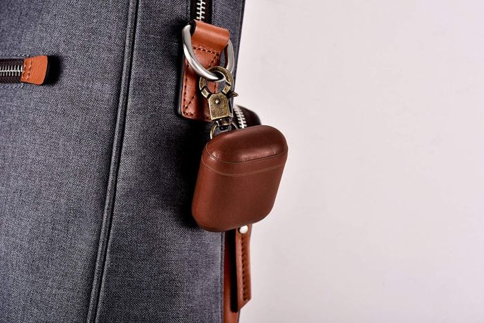 Чохол AirPods iCarer Vintage Leather Case , Світло-коричневий (Коричневий)