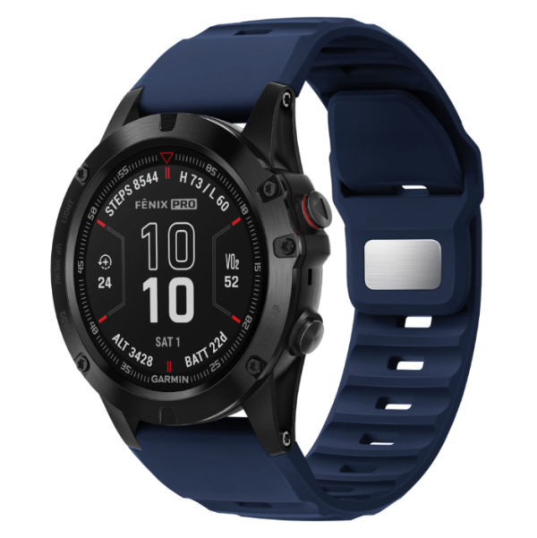 Силіконовий ремінець QuickFit 26 мм для Garmin Fenix 7X/6X/5X, Enduro 2, Tactix, Descent, Epix Pro (Синій)