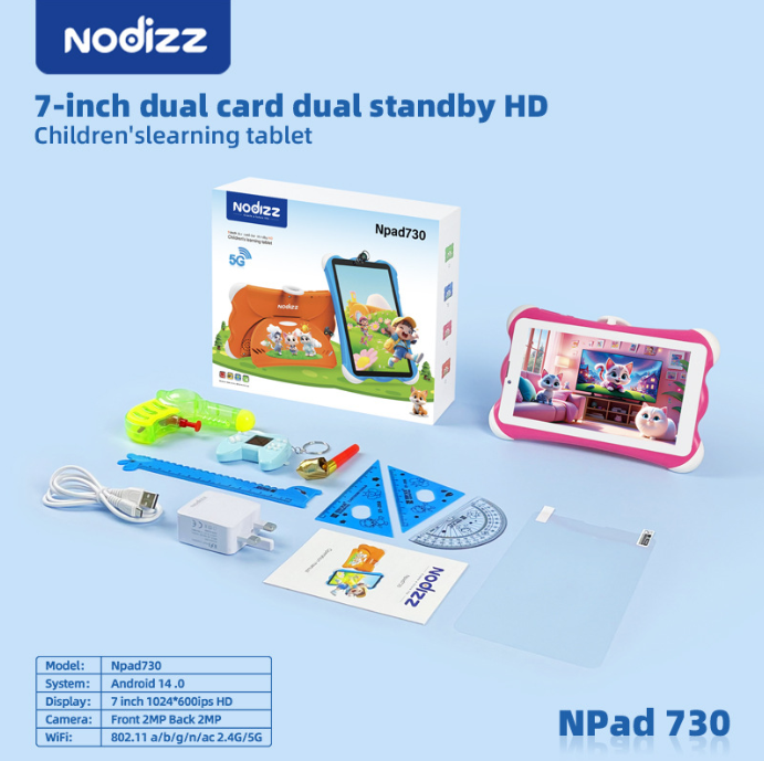  Дитячий планшет Nodizz NPad 730 4G + WiFi 7" HD Android 14.0 з підтримкою SIM-карти та українською  (Pink)